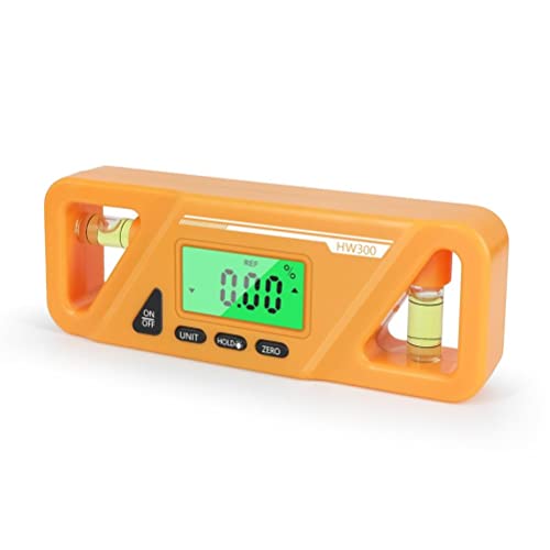 Spacnana Digitaler Prognosewinkel -Finder Magnetischer Tool Backbeleuchtung LCD für Holzbearbeitung und Automatische Reparatur (ORANGE) von Spacnana