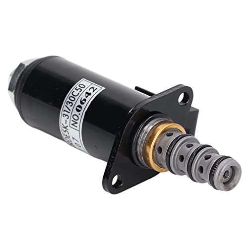 Spacnana Edelstahlhydraulikpumpenmagnetventil Langlastend für SK200-6E KDRDE5K31-30C50-107, Haltbarkeitsoptimierter für Einen Einfachen Austausch von Spacnana