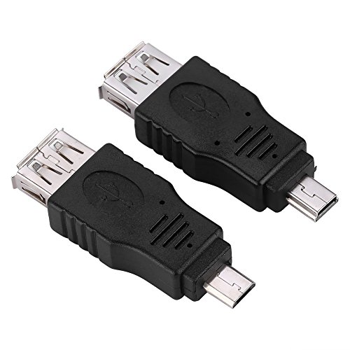 Spacnana Essentielles Paket von 10 /Micro -USB2.0 -Adaptern für Schnelle Verwendung, Rückwärtskompatibel, Schwarz, 1 X Pack mit 10 Mehreren USB2.0 Adapter für Technische Versierte Personen von Spacnana