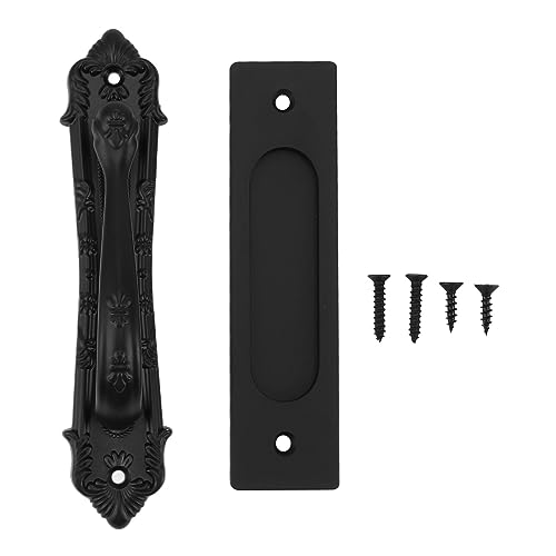 Spacnana Hochleistungs -Scheunentür -Griffe 2 Packung Schleunigentür Zieht und Spülhardware mit Befestigungsschrauben für Holztüren Schränke Schränke Schränke von Spacnana