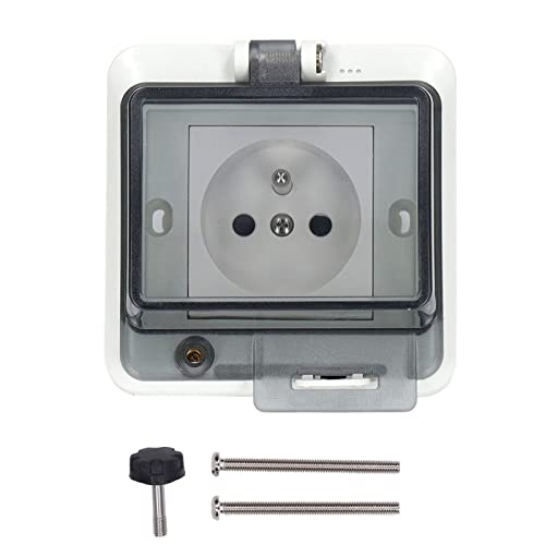 Spacnana IP66 Water Proof Socket Box, Outdoor -PC Feuerfest16a, Zinnphosphorbronze -Leiter, Vorhöhle, Versteckte Wasserfassungsseckel von Spacnana
