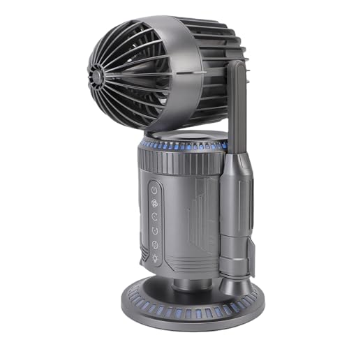 Spacnana Kleiner Schreibtischventilator mit Raketensimulation LED -Licht Effekte 360 ​​° Rotation USB Ladung Stille Motor Mehrere Windgeschwindigkeiten von Spacnana
