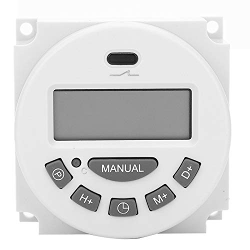 Spacnana LCD -Bildschirmzeitschalter Controller, 180 Tage Stromausfallspeicher16 Ein/Aus -Zeiten für Rundfunkgeräte von Spacnana