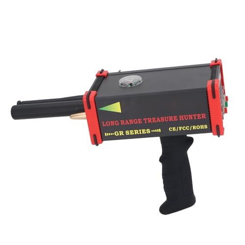 Spacnana LED -Screen -Metalldetektor mit Sprachalarm und LED -Bildschirm, Doppelsystem Gold Silber Copper Locator 25m Tiefe 1000m Reichweite (EU-Stecker) von Spacnana