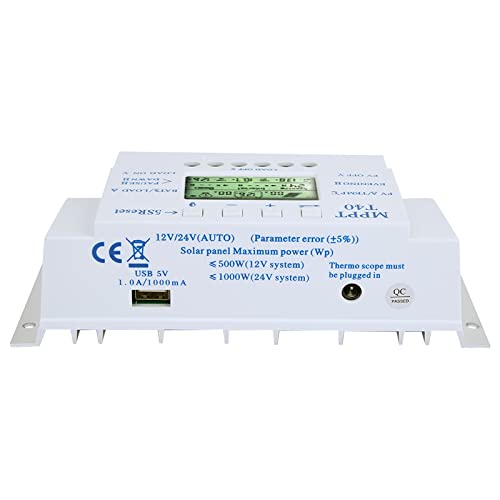 Spacnana MPPT Solar Lader Controller 40A für Street Light Systems, Fortschrittlicher LCD -Bildschirm, Höhere Ladeeffizienz von Spacnana