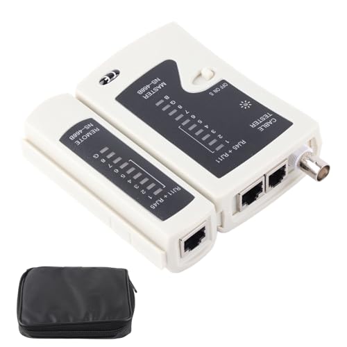 Spacnana Netzwerk -Kabel -Tester -Tool, Verdrahtete Tester mit Speichertasche Zum Einfachen Traging, Automatischer Scanmodus, Drop -Design von Spacnana