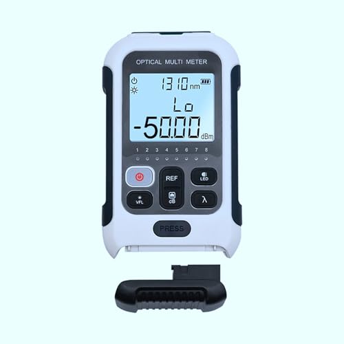 Spacnana Optischer NUTZERMESSUNG, 3 in 1 Optischer Leistungsmesser, 10 MW Visual Fehler Locator 1 Km Tragbarer Glasfasertester mit SC FC ST -Anschluss, Netzwerkkabelprüfer (-50 ~+26 dbm) von Spacnana