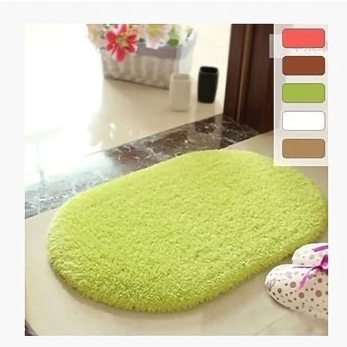 Spacnana Ovale Türmatte - Weich Bequeme Plüsch -Badezimmerteppich für Küchenschlafzimmer Absorptionsschlupfproof (40 x 60 cm (ovale Form)) von Spacnana