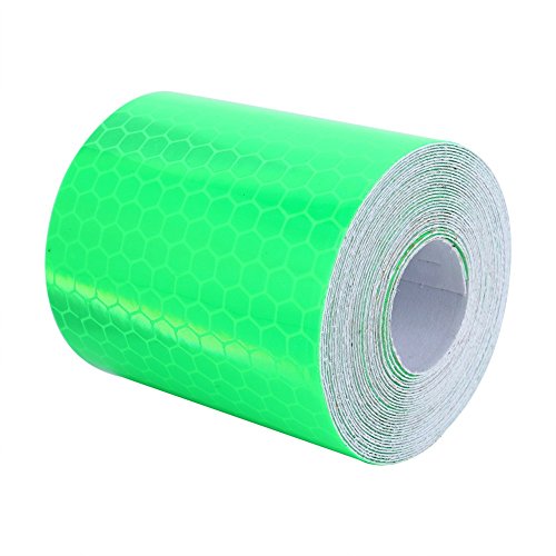 Spacnana Reflektierende Sicherheitswarnband PVC 300 Cm Fluoreszierende Farben Kleber Unterstützt von Spacnana