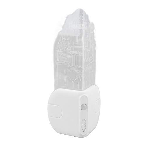 Spacnana Schloss-Nachtlicht mit Bewegungssensor, Dreieckiges Design, USB-Aufladung, Schloss-Wandecken-Nachtlicht mit Sanfter Weißer Beleuchtung von Spacnana