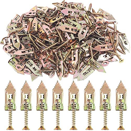 Spacnana Selbstbohranker mit Schrauben, Zinkfisch -Trockenbau - für Kohlenstoffstahl für Gipstafel, mit Zum Abhängen Bis zu 66 Pfund (10pcs) von Spacnana