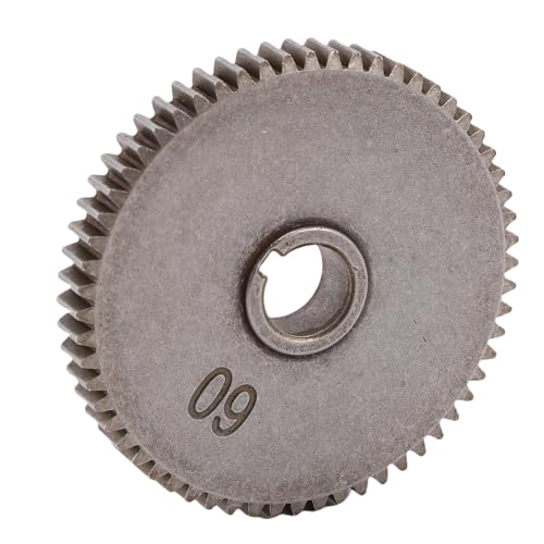 Spacnana T60-Drehgetriebe Zahnrad für Mini-Drehprobe 60 Zähne Hochgeschwindigkeitsstahl-Zahnrad für MX-2110 WM-210 Metall Micro Drehgetriebe Metallschneidgeschnitten von Spacnana