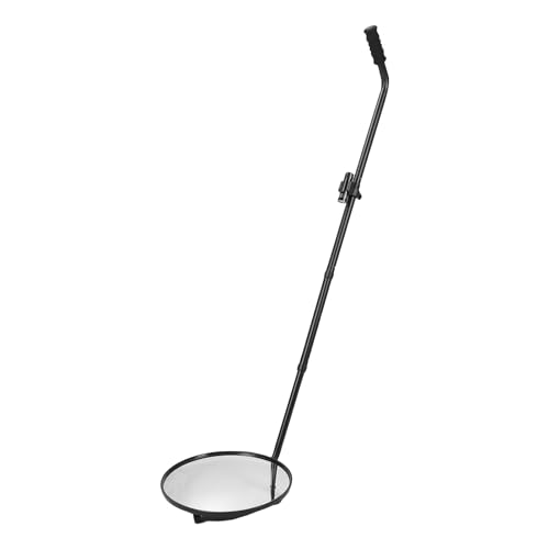 Spacnana Unter Car Convex Inspection Mirror, 30 Cm Durchmesser Teleskop -Suchspiegel mit 3 Rädern und LED -Taschenlampe für Autos, Lastwagen von Spacnana