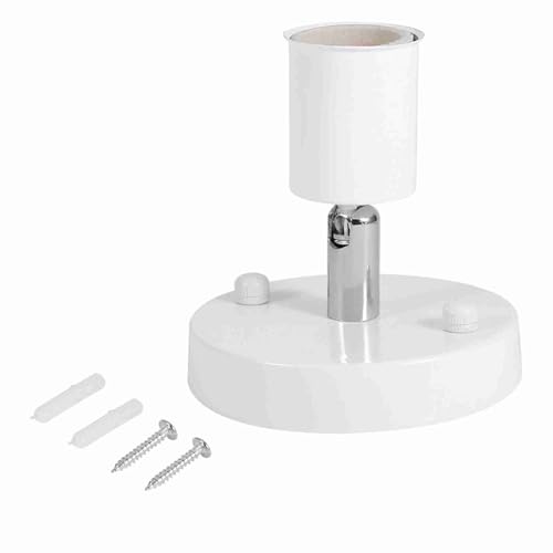 Spacnana Vintage -Glühbirnenbuchse, E27 -Lampenhalter 180 Grad Drehen, Einfache Installation für Zuhause, Büro mit 4 Farben Optional (WHITE) von Spacnana