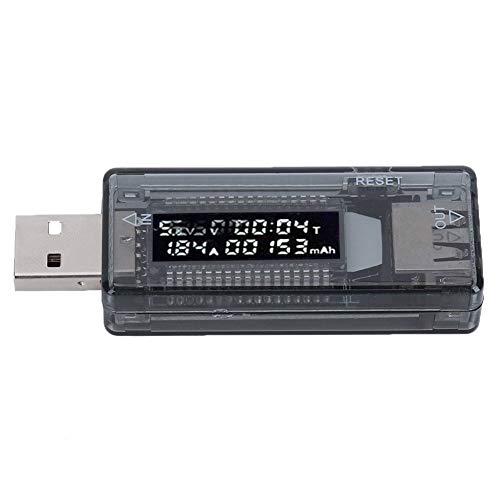USB-Amperemeter, USB-Leistungstester USB-Tester Voltmeter Amperemeter Leistungskapazität Mobiles Leistungstestwerkzeug für Wandladegeräte von Spacnana