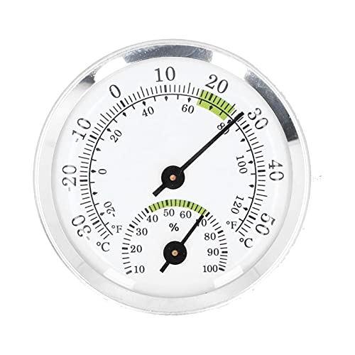 Zifferblatt-Thermometer, Mini-rundes Analoges Zifferblatt-Thermometer, Zifferblatt-Thermometer-Wand für Humidore, Gewächshaus, Garten, Zuhause, Safe, Kühlschrank-Thermometer von Spacnana