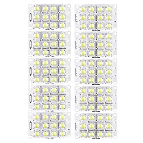 Spactz 10X Neue DC 3V-5V-12-LED-Super Weisse Piranha LED Platine LED Lichter Licht Yacht von Spactz
