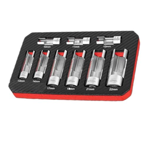 Spactz Offene Ölleitung, Demontagemuffe, Geschlitzter Sauerstoffsensor-Schraubenschlüssel, Flanschmuttern-Steckschlüssel-Set, Kraftstoffeinspritzungs-Sechskant-Reparaturwerkzeug Spactz Offene Ölleitung, Demontagemuffe, Geschlitzter Sauerstoffsensor-Schraubenschlüssel, Flanschmuttern-Steckschlüssel-Set, Kraftstoffeinspritzungs-Sechskant-Reparaturwerkzeug von Spactz