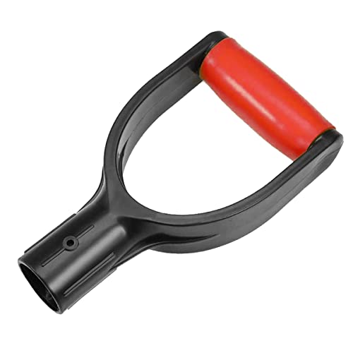 Spactz Spatenstiel aus Kunststoff, Griff für Schaufel mit D-Griff, Innendurchmesser 32 mm, Griff für Schneeschaufel, für Schneeschaufel (rot) von Spactz