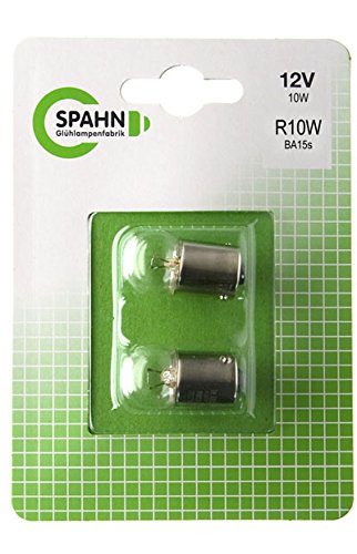 SPAHN-Glühlampe 12V 10W Ba15s Blister Glühbirne Lampe Birne 12Volt 10Watt neu von Spahn
