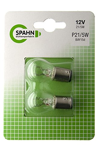 SPAHN-Glühlampe 12V 21/5W Bay15d Blister Glühbirne Lampe Birne 12Volt 21/5Watt neu von Spahn