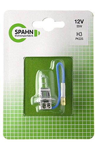 SPAHN-Glühlampe 12V 55W H3 Blister Glühbirne Lampe Birne 12Volt 55Watt neu von Spahn