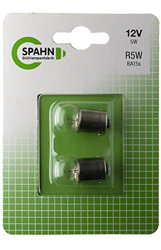 SPAHN-Glühlampe 12V 5W Ba15s Blister Glühbirne Lampe Birne 12Volt 5Watt neu von Spahn