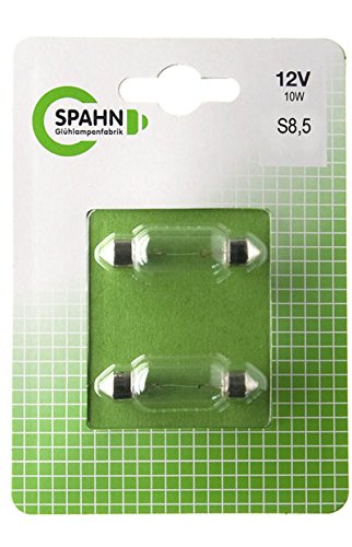 SPAHN-Soffitte 12V 10W 41mm Blister Glühbirne Lampe Birne 12Volt 10Watt neu von Spahn