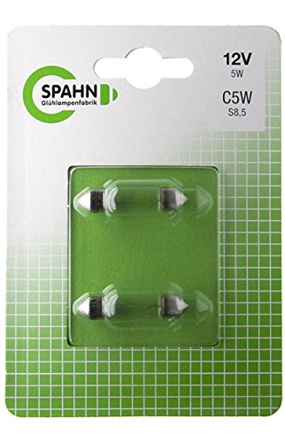 SPAHN-Soffitte 12V 5W 39mm lang Blister Glühbirne Lampe Birne 12Volt 5Watt neu von Spahn