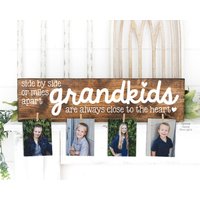 Grandkids Holz Fotohalter | Großeltern Geschenk Mimi & Papa Personalisiert Weihnachten Geburtstag Muttertag Nana Mom von SpangGangDesigns