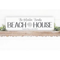 House Warming Geschenk | Custom Beach Schild Geburtstagsgeschenk Makler Neues Haus Personalisiertes Jubiläumsgeschenk von SpangGangDesigns