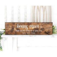 Muttertagsgeschenk Für Bonus Mom From Kids | Stiefmutter Geburtstagsgeschenk Rustikale Holzoma Familie Wandschild Geschenk Vom Mann Geburtstag von SpangGangDesigns