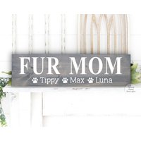 Muttertagsgeschenk Für Hundemama | Pelz Mama Geburtstagsgeschenk Benutzerdefinierte Hundeliebhaber Geschenk Personalisieren Sie Mit Den Namen Ihrer von SpangGangDesigns