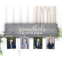 Schwangerschaftansage Für Neue Großeltern | Holz Fotohalter Schild Personalisiertes Geschenk Oma Neuer Opa Papa Mimi Nana von SpangGangDesigns