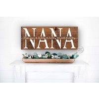 Muttertagsgeschenk Für Nana | Geschenk Von Kindern Personalisiertes Mimi Zeichen Enkel Oma von SpangGangDesigns