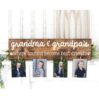 Wo Cousins Beste Freunde Werden Holzschild | Oma & Opa Geschenk Personalisiert Weihnachten Geburtstag Muttertag Nana Mama von SpangGangDesigns