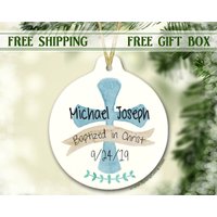 Baby Junge Taufe Geschenk | Taufgeschenk Personalisierte Kleinkind Taufkerze von SpangGangKeepsakes