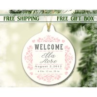 Erste Weihnachtsschmuck | Baby Mädchen Geschenk Andenken Ornament Personalisierte Weihnachtsverzierung Mädchen-Dusche-Geschenk 1.weihnachten von SpangGangKeepsakes