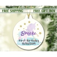 Erstes Geburtstagsgeschenk | Einhorn Geschenk Geburtstag Andenken Mädchen 1.geburtstag Geburtstagskind 1.geburtstagskind von SpangGangKeepsakes