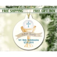 Erstkommunion Geschenk Junge | Mädchen Kommunion Erste Heilige Für Patenkind Erinnerungsstück von SpangGangKeepsakes