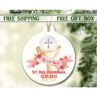 Erstkommunion Geschenk Mädchen | Junge Kommunion Erste Heilige Für Patenkind Erinnerungsstück von SpangGangKeepsakes