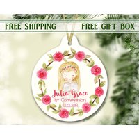 Erstkommunion Geschenk Mädchen | Konfirmation Kommunion Patenkind Erste Heilige von SpangGangKeepsakes