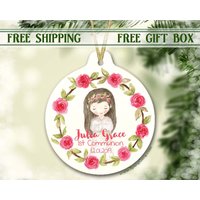 Erstkommunion Geschenk Mädchen | Konfirmation Kommunion Patenkind Erste Heilige von SpangGangKeepsakes