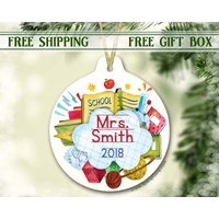Lehrer-Weihnachtsverzierung | Personalisierte Lehrer Ornament Geschenk Für Weihnachtsgeschenk Geschenke Jahresende von SpangGangKeepsakes