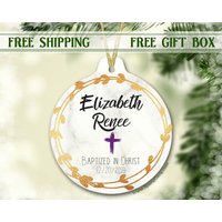 Ornament Mädchen Zur Taufe | Taufgeschenk Junge Personalisiertes von SpangGangKeepsakes