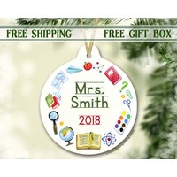 Personalisierte Lehrer Ornament | Geschenke Für Benutzerdefinierte Geschenk Weihnachtsgeschenk Zum Jahresausklang Wertschätzung von SpangGangKeepsakes