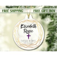 Personalisierte Taufe Für Mädchen | Taufgeschenk Patenkind Geschenk Ornament von SpangGangKeepsakes