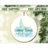 Taufgeschenk Für Junge | Personalisierte Taufe Kleinkind Taufkerze Patenkind Geschenk von SpangGangKeepsakes