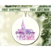 Taufgeschenk Für Mädchen | Personalisierte Taufe Kleinkind Taufkerze Patenkind von SpangGangKeepsakes