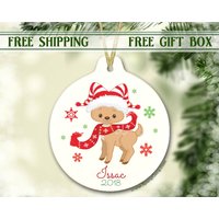 Weihnachtsschmuck Für Mädchen | Personalisierte Weihnachtsverzierung Baby Reh Rentier Ornament Babys 1. Erste von SpangGangKeepsakes